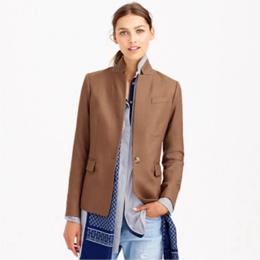 J. Crew NWT 4 Regent Blazer Camel Tan